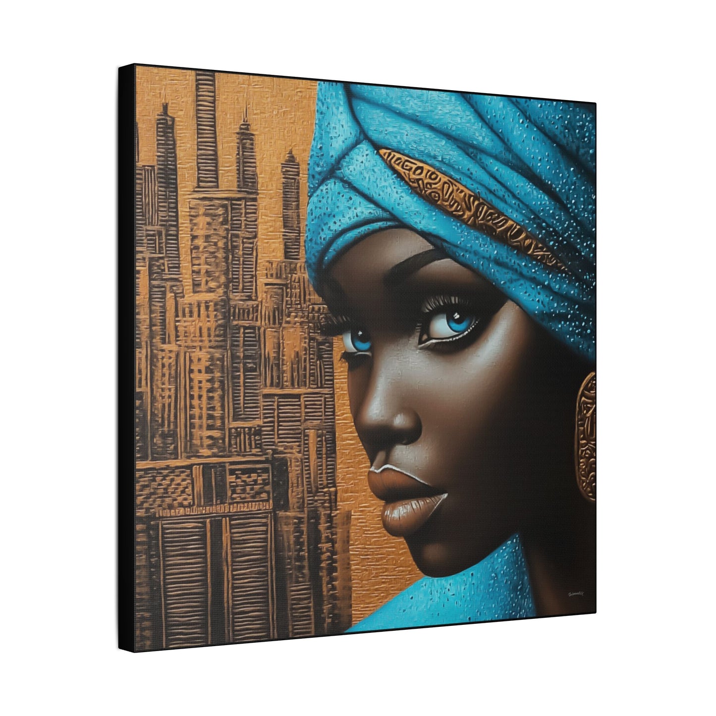 ThurmanatorX Art | Neon Dust & Indigo Flame | Aphrochrysalis | Satin Canvas Art Print