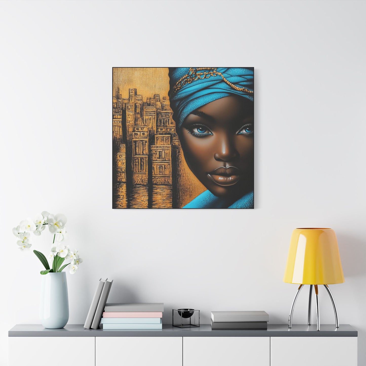 ThurmanatorX Art | Empress of Copper & Cobalt | Aphrochrysalis | Satin Canvas Art Print