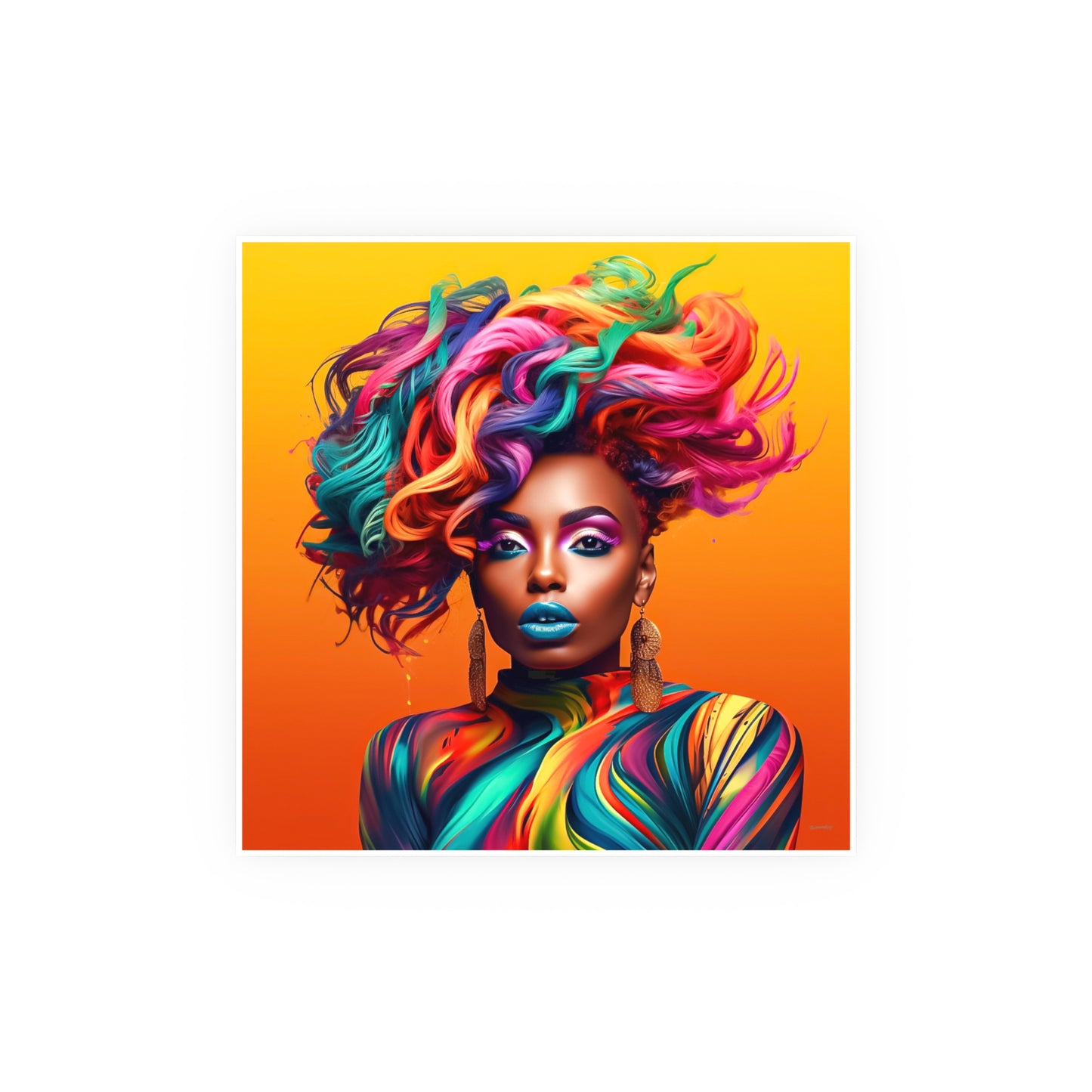 ThurmanatorX Art | Velvet Voltage Muse | Aphrochrysalis | Satin Wall Art Print