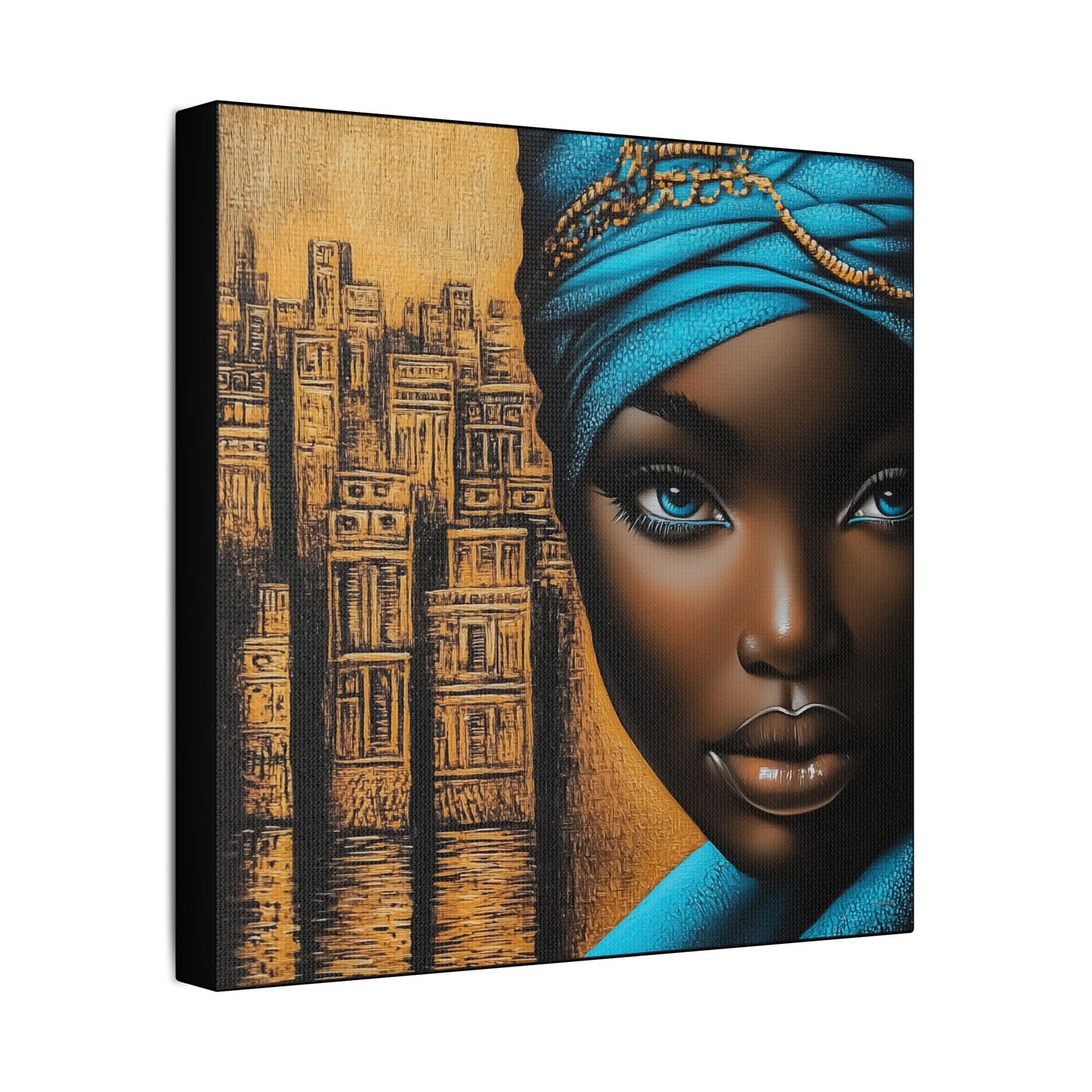 ThurmanatorX Art | Empress of Copper & Cobalt | Aphrochrysalis | Satin Canvas Art Print