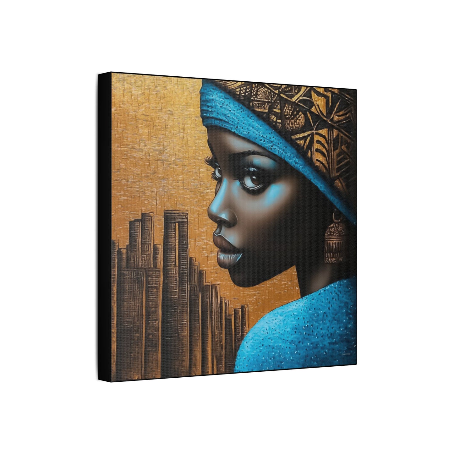 ThurmanatorX Art | Makeda in Gold Light | Aphrochrysalis | Satin Canvas Art Print