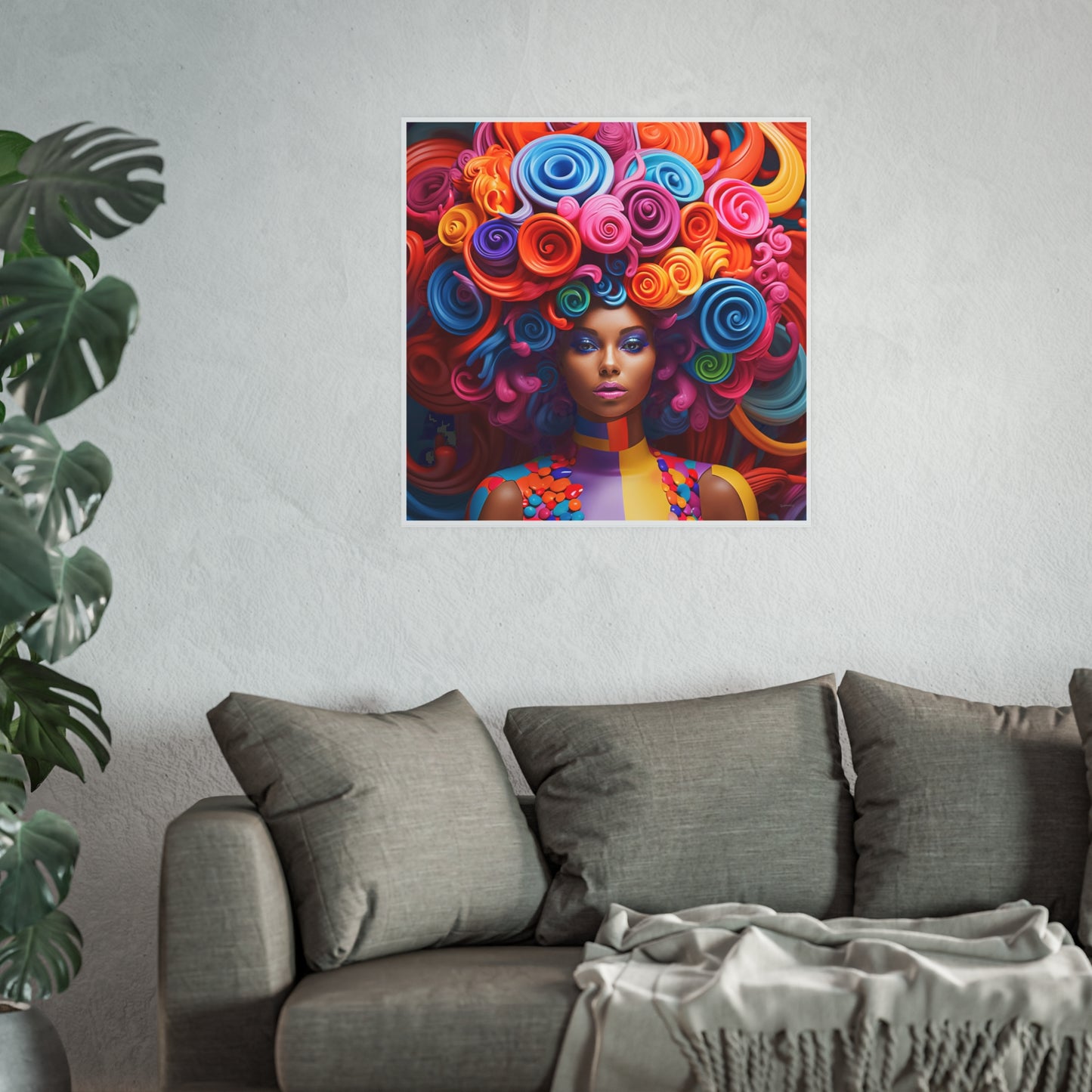 ThurmanatorX Art | Neon Crown Ascend | Aphrochrysalis | Satin Wall Art Print