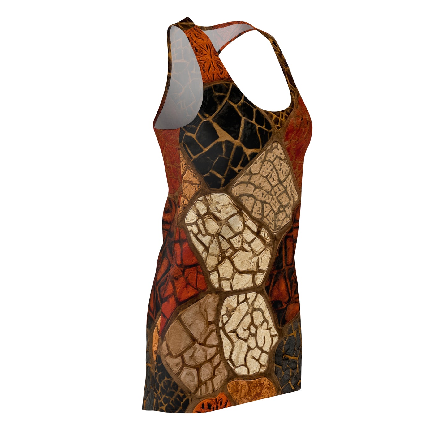 ThurmanatorX Art | Pavara AphroBoho Racerback Dress | Bohemian Summer Style • Artistic Casual Wear • Unique Gift for Women