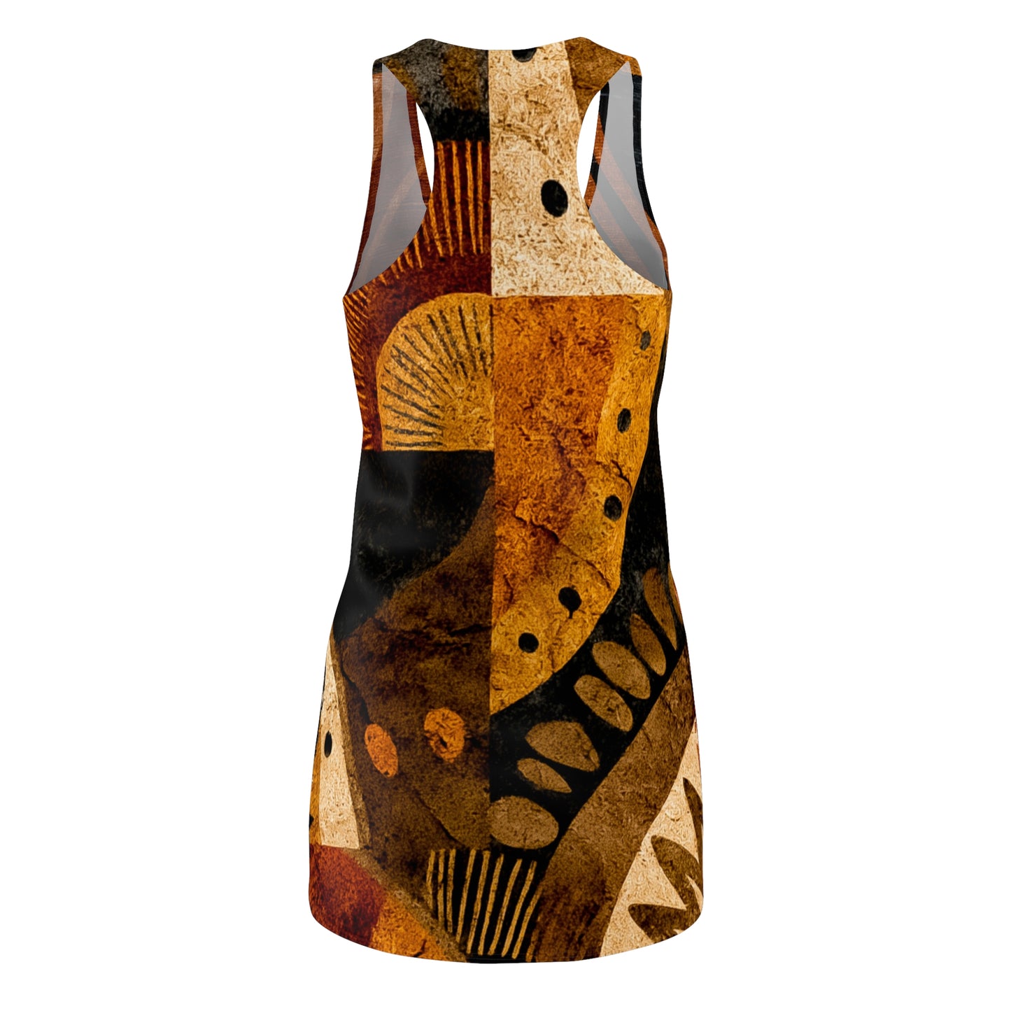 ThurmanatorX Art | Zafiri AphroBoho Racerback Dress | Bohemian Summer Style • Artistic Casual Wear • Unique Gift for Women