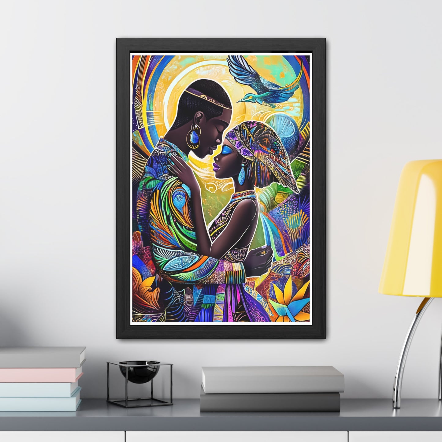ThurmanatorX Art | Cosmic Roots, Golden Flow | Aphrochrysalis | Framed Poster Print