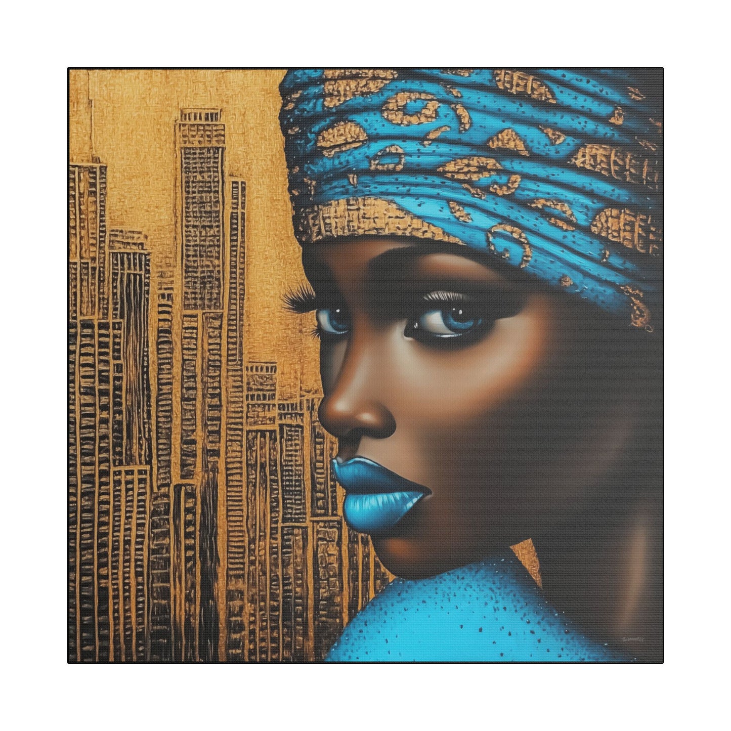 ThurmanatorX Art | Zariah, Eyes of the Metropolis | Aphrochrysalis | Satin Canvas Art Print