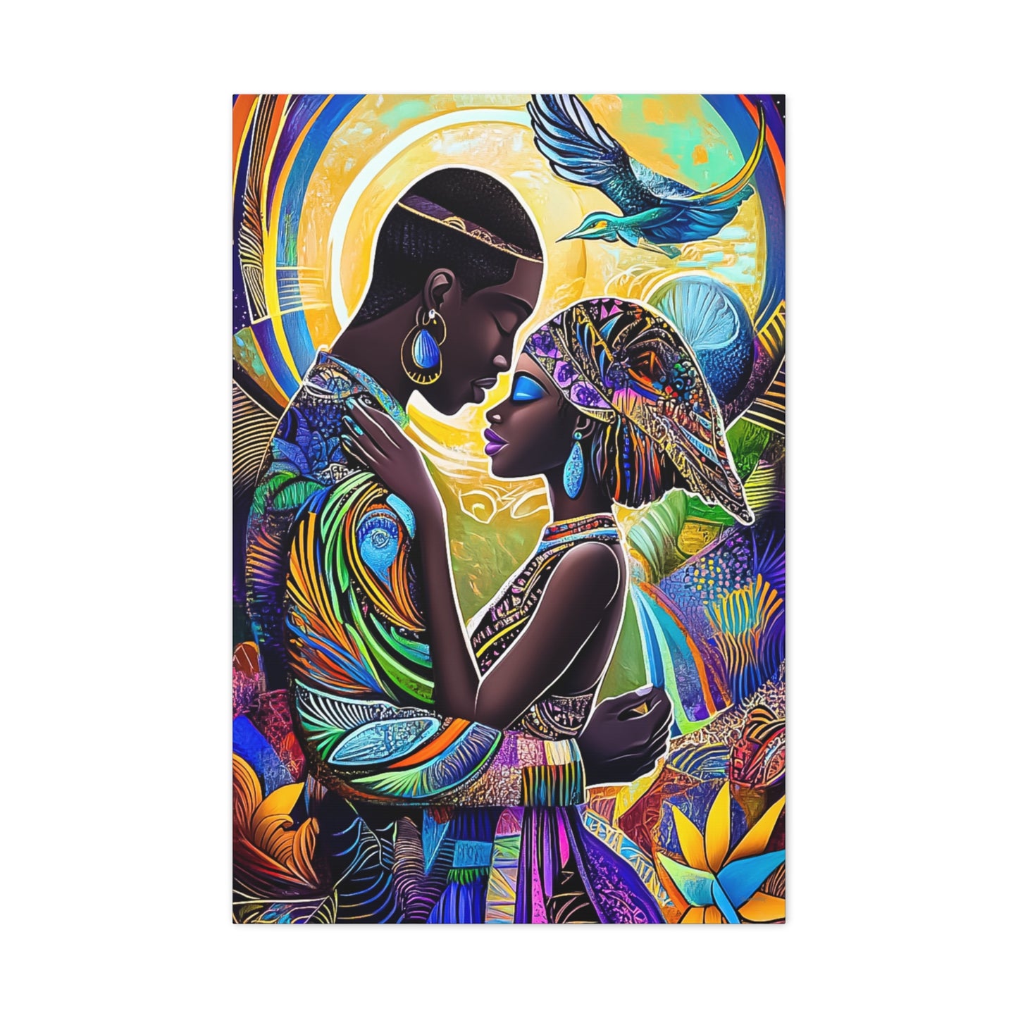 ThurmanatorX Art | Cosmic Roots, Golden Flow | Aphrochrysalis | Matte Canvas, Stretched, 1.25"