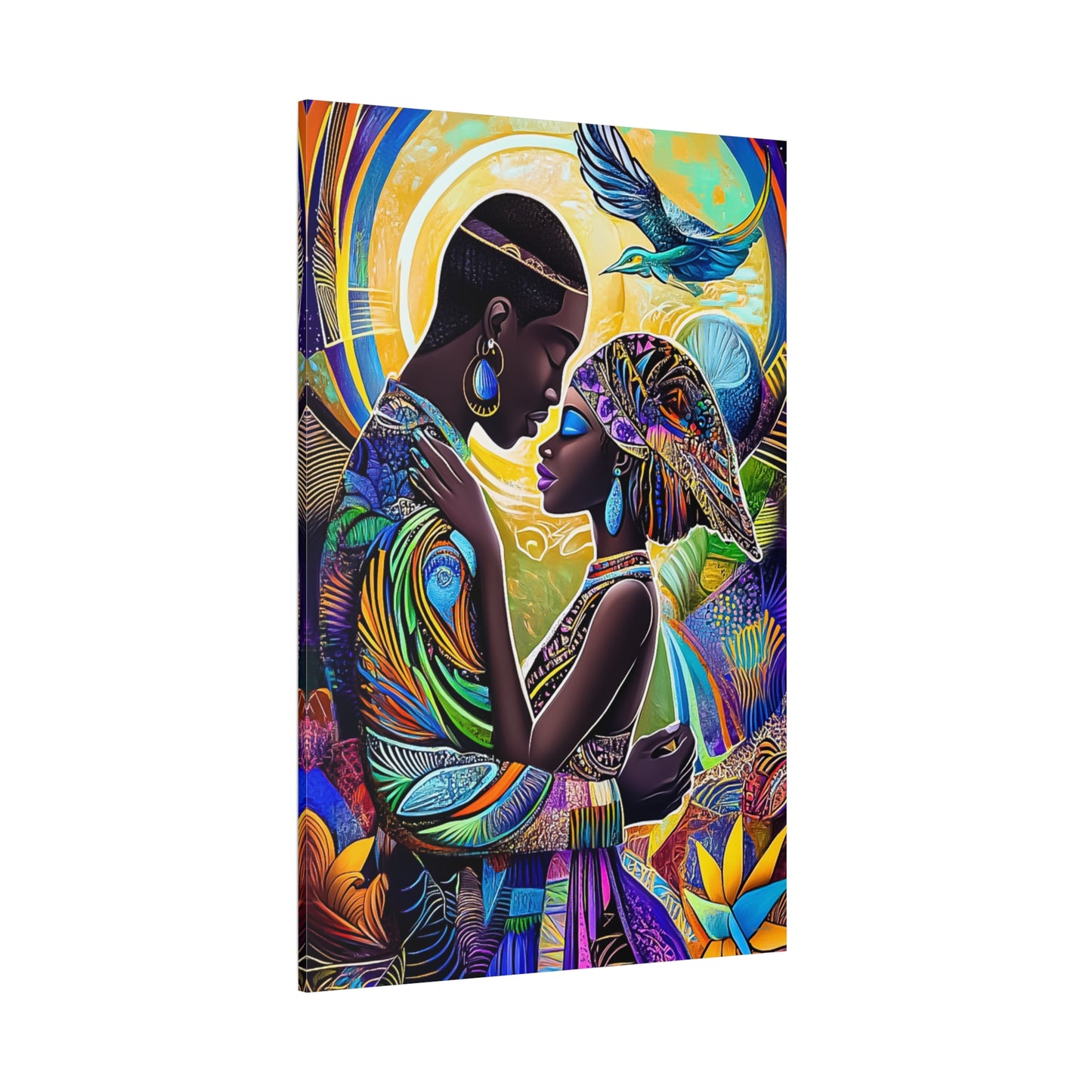 ThurmanatorX Art | Cosmic Roots, Golden Flow | Aphrochrysalis | Matte Canvas, Stretched, 1.25"