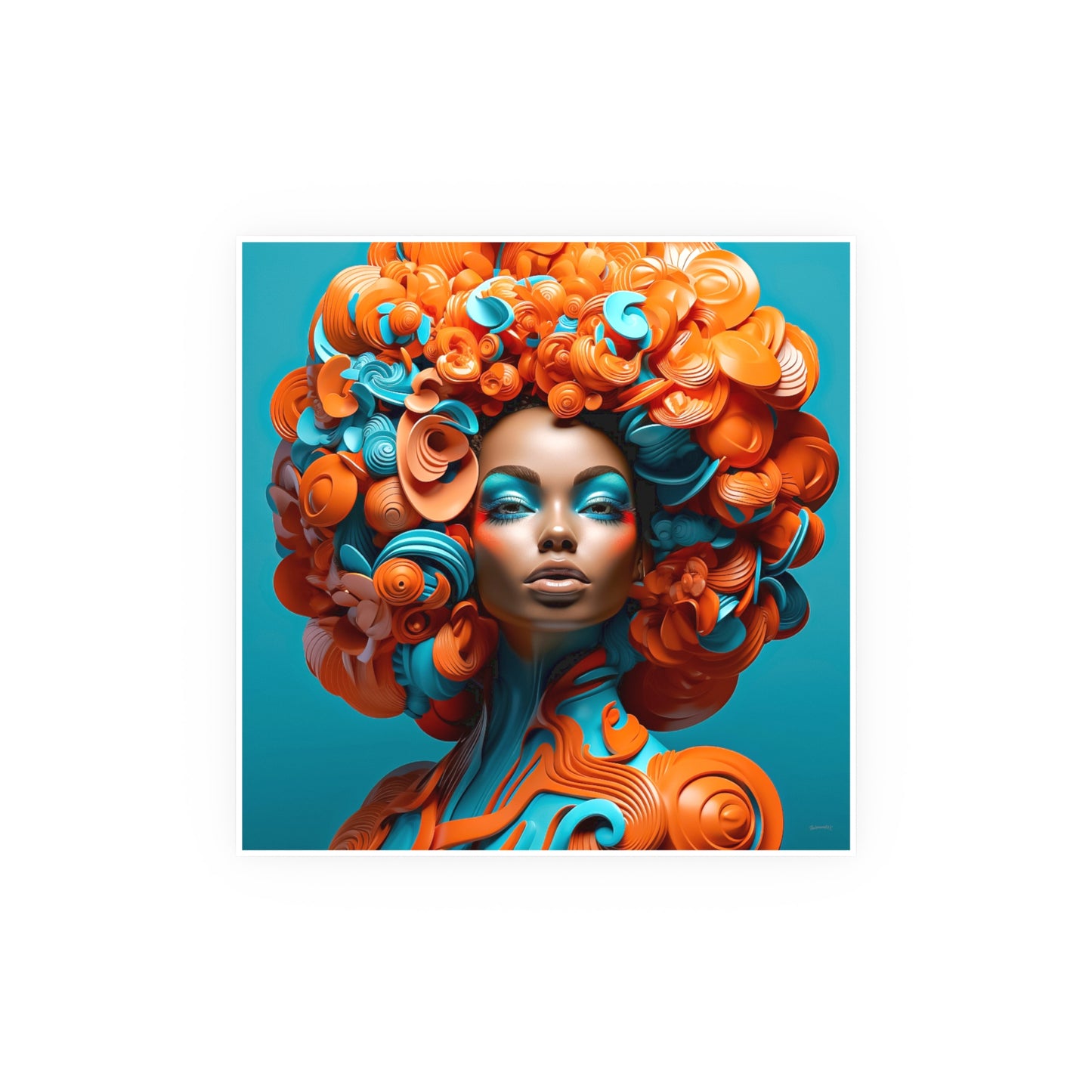 ThurmanatorX Art | Velvet Voltage Muse | Aphrochrysalis | Satin Wall Art Print