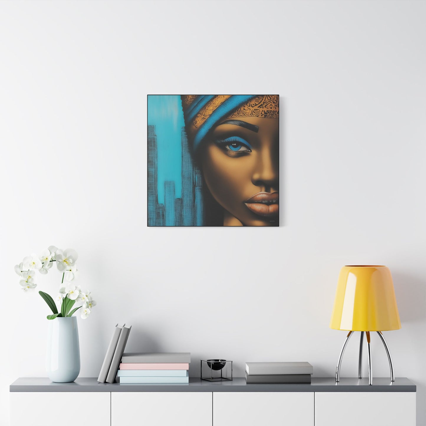 ThurmanatorX Art | Azure Pulse of the City | Aphrochrysalis | Satin Canvas Art Print