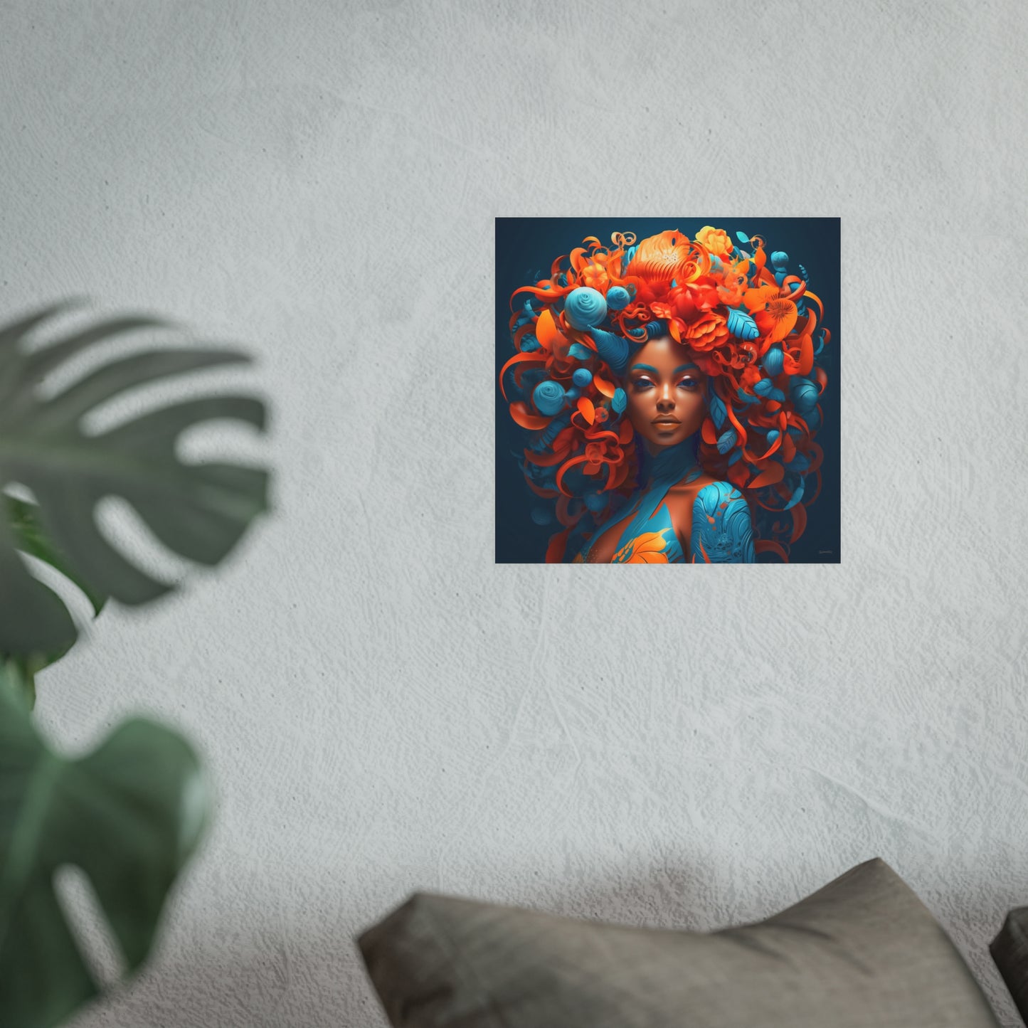 Vibrant Portrait Poster(Square) - Satin Wall Art Prints