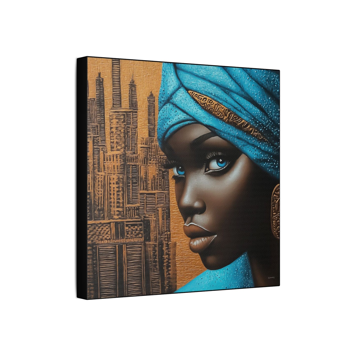 ThurmanatorX Art | Neon Dust & Indigo Flame | Aphrochrysalis | Satin Canvas Art Print