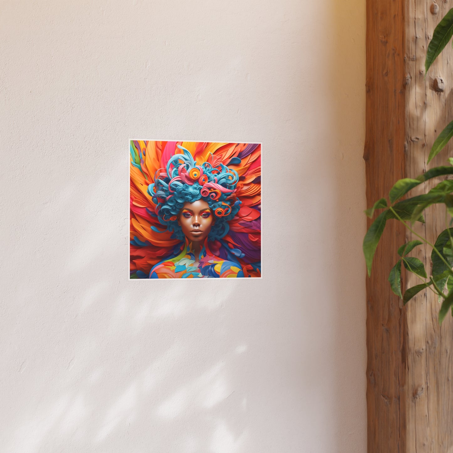 ThurmanatorX Art | Bloomstorm Deity | Aphrochrysalis | Satin Wall Art Print