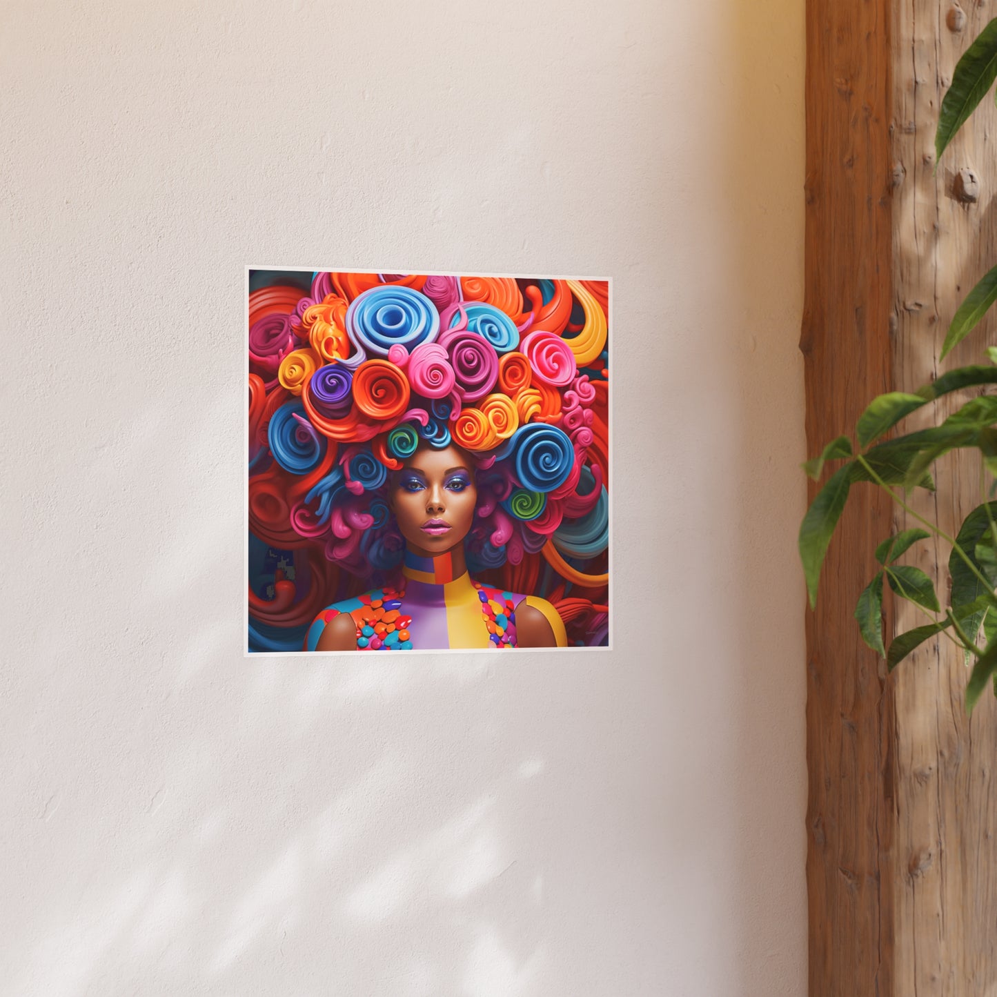 ThurmanatorX Art | Neon Crown Ascend | Aphrochrysalis | Satin Wall Art Print