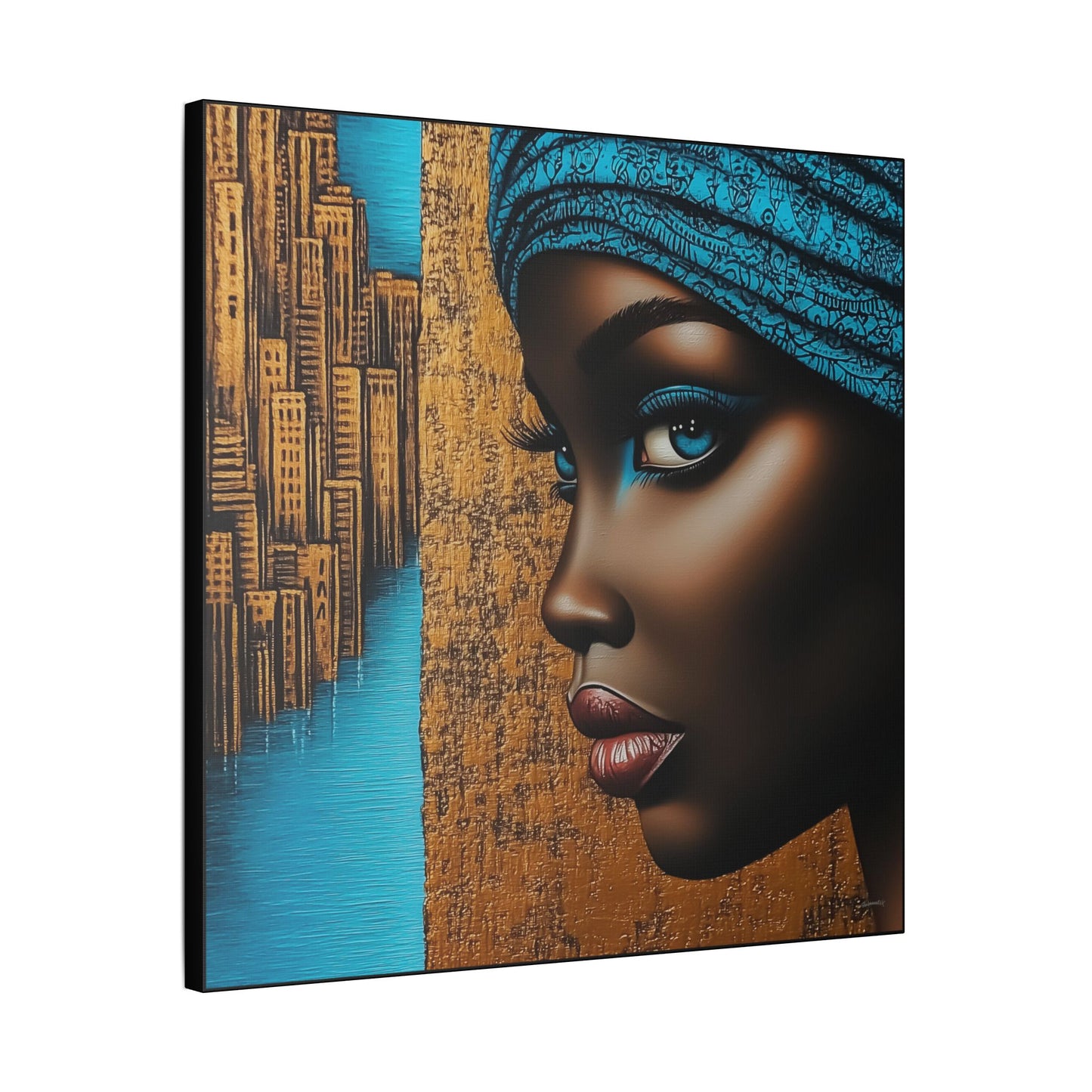 ThurmanatorX Art | Essence of Blue Reverie | Aphrochrysalis | Satin Canvas Art Print