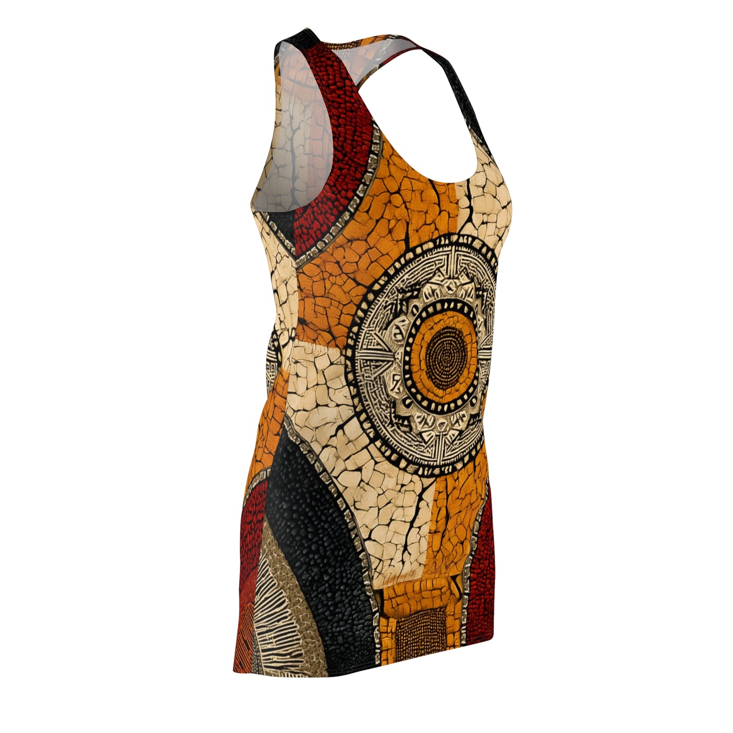ThurmanatorX Art | Shemara AphroBoho Racerback Dress | Bohemian Summer Style • Artistic Casual Wear • Unique Gift for Women