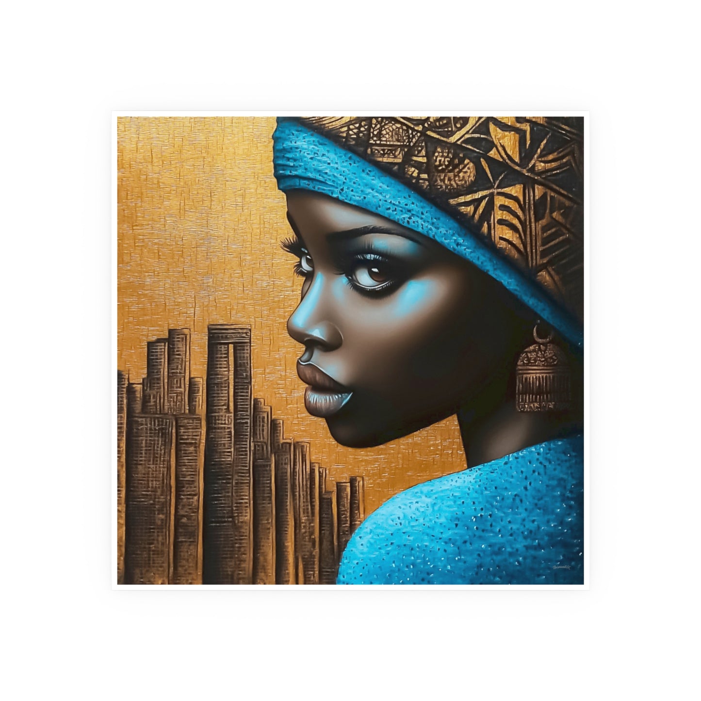 ThurmanatorX Art | Makeda in Gold Light | Aphrochrysalis | Satin Wall Art Print
