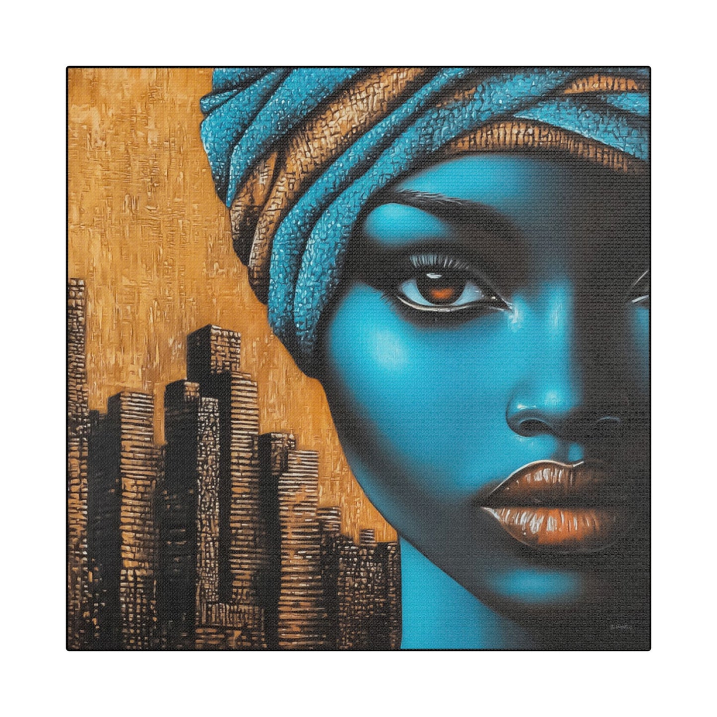 ThurmanatorX Art | Turban Queen 2099 | Aphrochrysalis | Satin Canvas Art Print