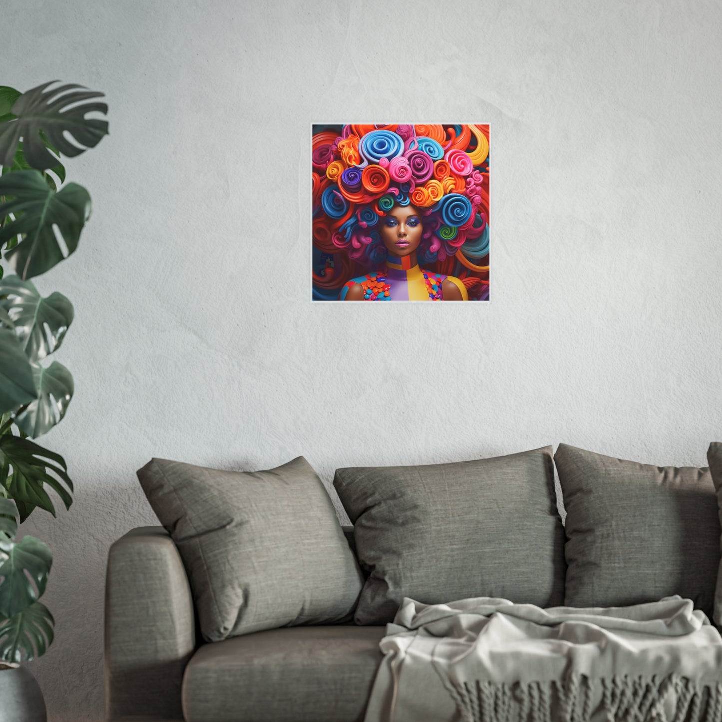 ThurmanatorX Art | Neon Crown Ascend | Aphrochrysalis | Satin Wall Art Print