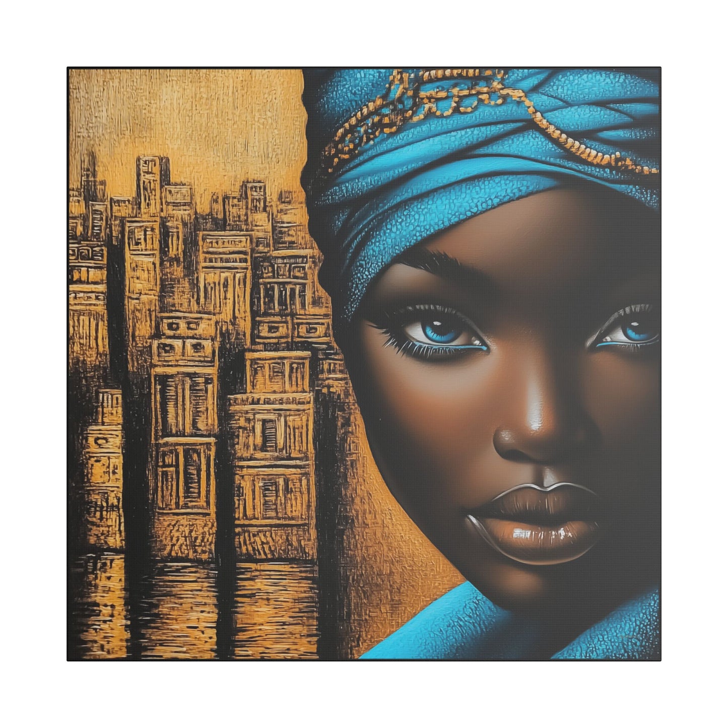 ThurmanatorX Art | Empress of Copper & Cobalt | Aphrochrysalis | Satin Canvas Art Print