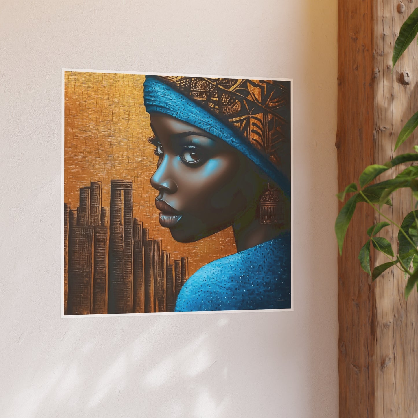 ThurmanatorX Art | Makeda in Gold Light | Aphrochrysalis | Satin Wall Art Print