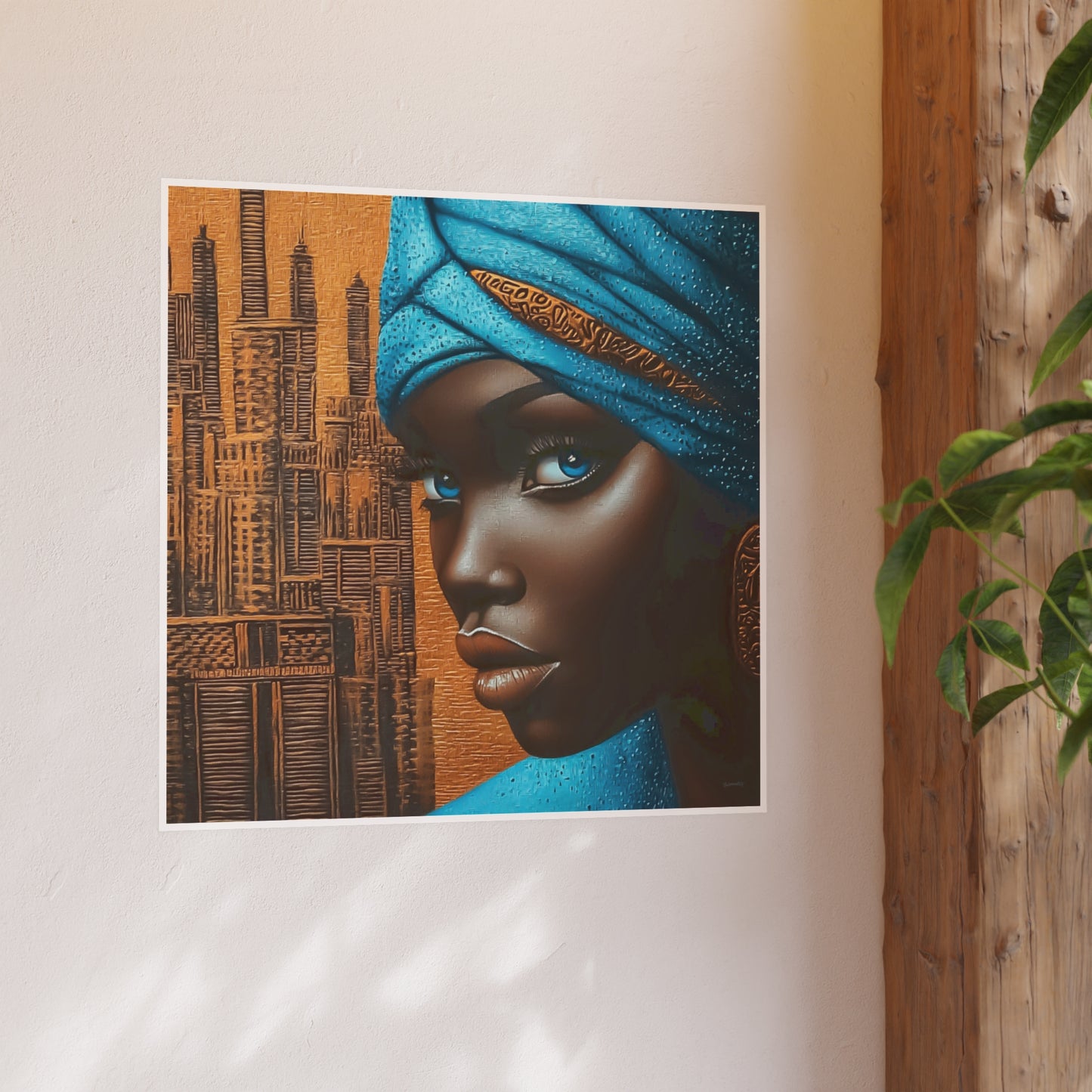 ThurmanatorX Art | Neon Dust & Indigo Flame | Aphrochrysalis | Satin Wall Art Print