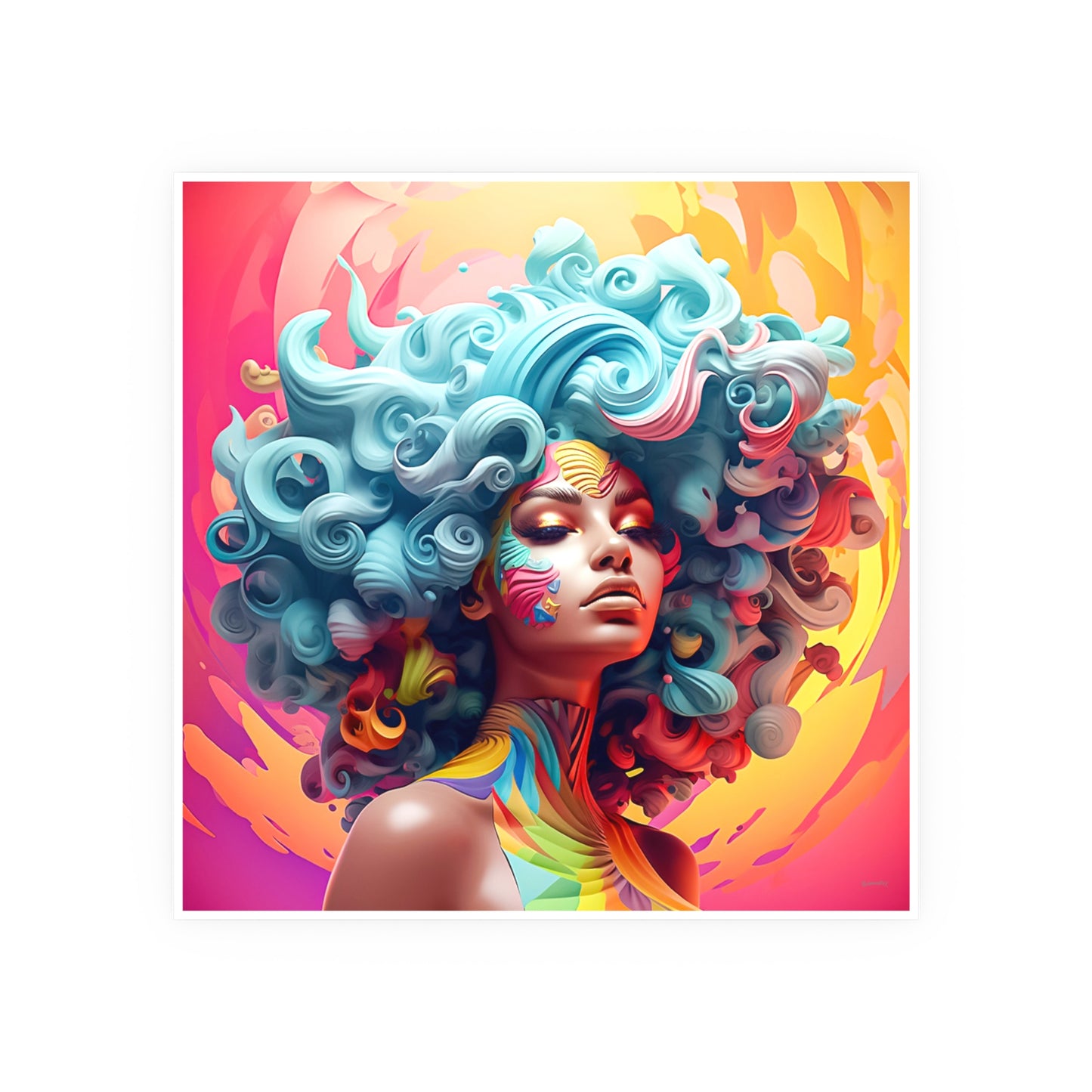 ThurmanatorX Art | Radiant Coil Ascension | Aphrochrysalis | Satin Wall Art Print