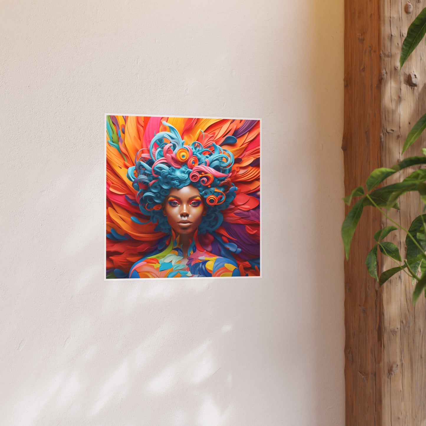 ThurmanatorX Art | Bloomstorm Deity | Aphrochrysalis | Satin Wall Art Print