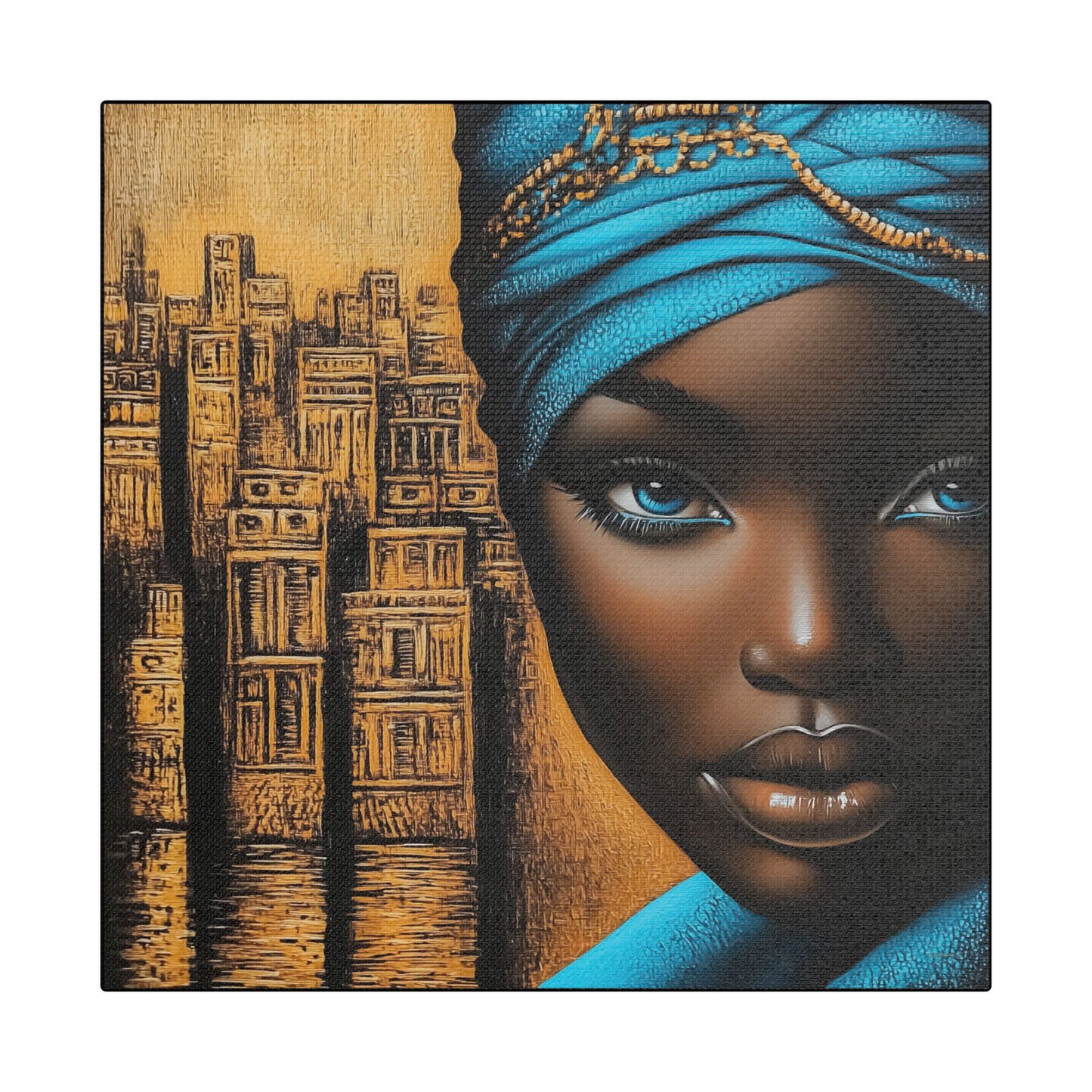 ThurmanatorX Art | Empress of Copper & Cobalt | Aphrochrysalis | Satin Canvas Art Print