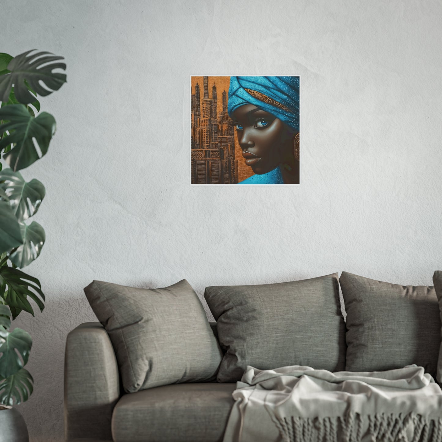 ThurmanatorX Art | Neon Dust & Indigo Flame | Aphrochrysalis | Satin Wall Art Print