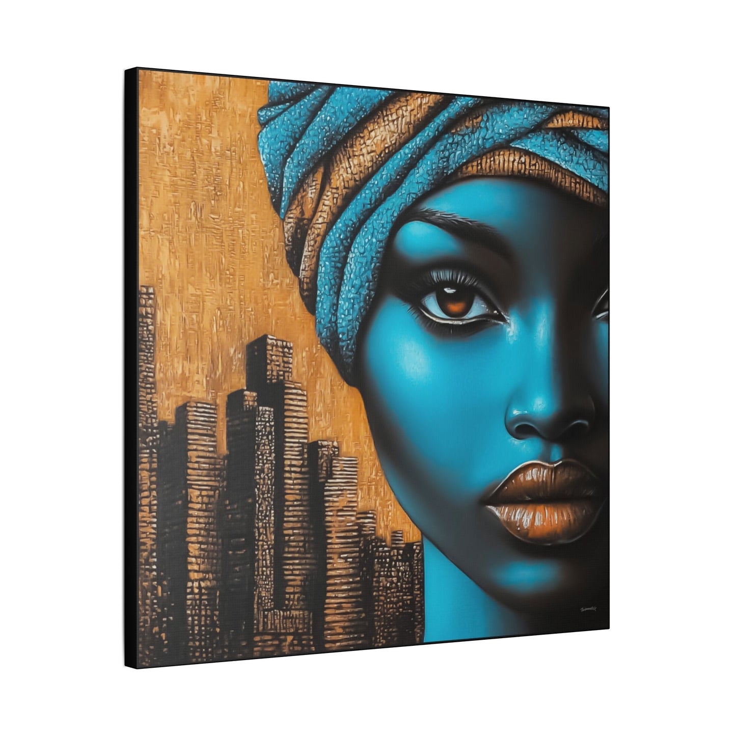 ThurmanatorX Art | Turban Queen 2099 | Aphrochrysalis | Satin Canvas Art Print