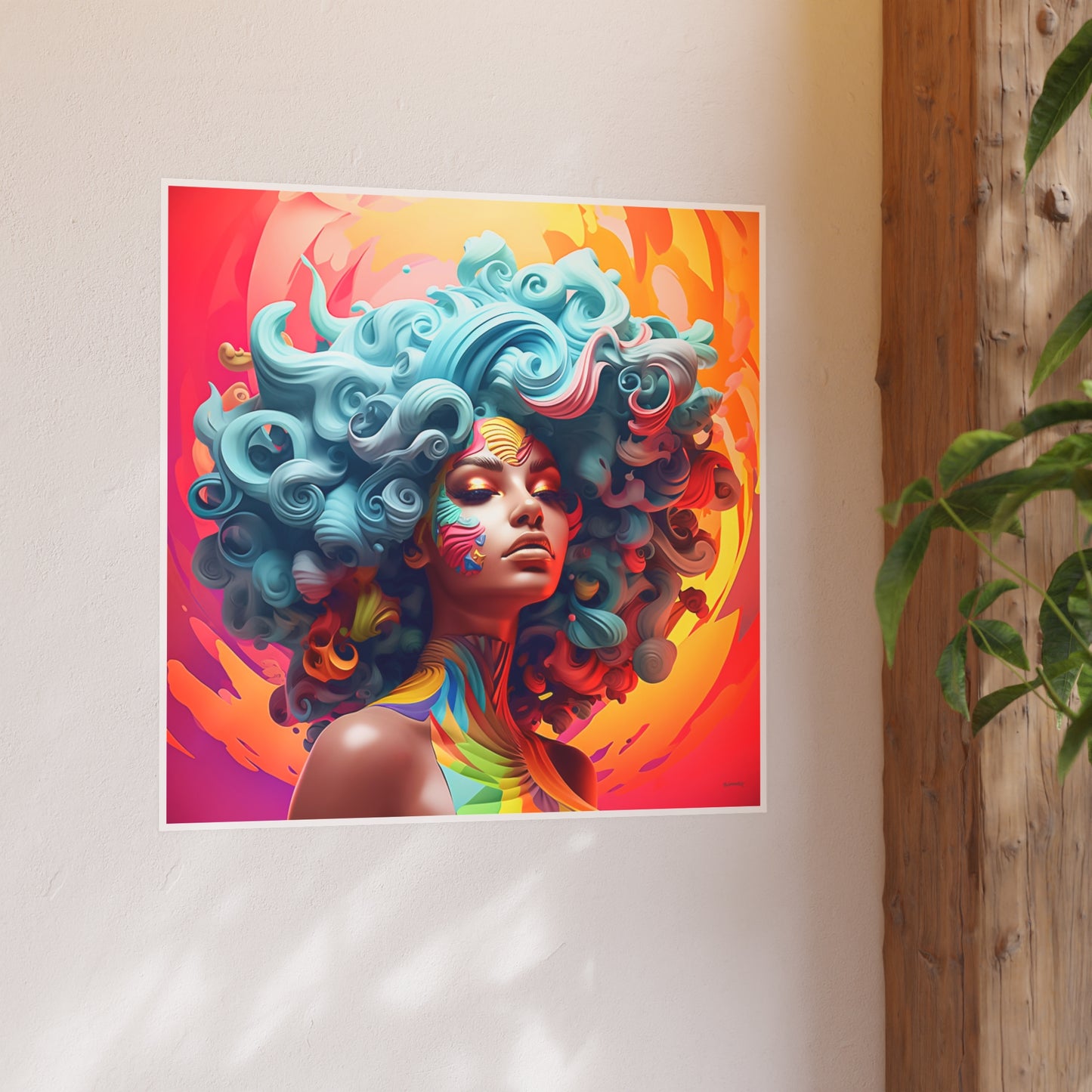 ThurmanatorX Art | Radiant Coil Ascension | Aphrochrysalis | Satin Wall Art Print