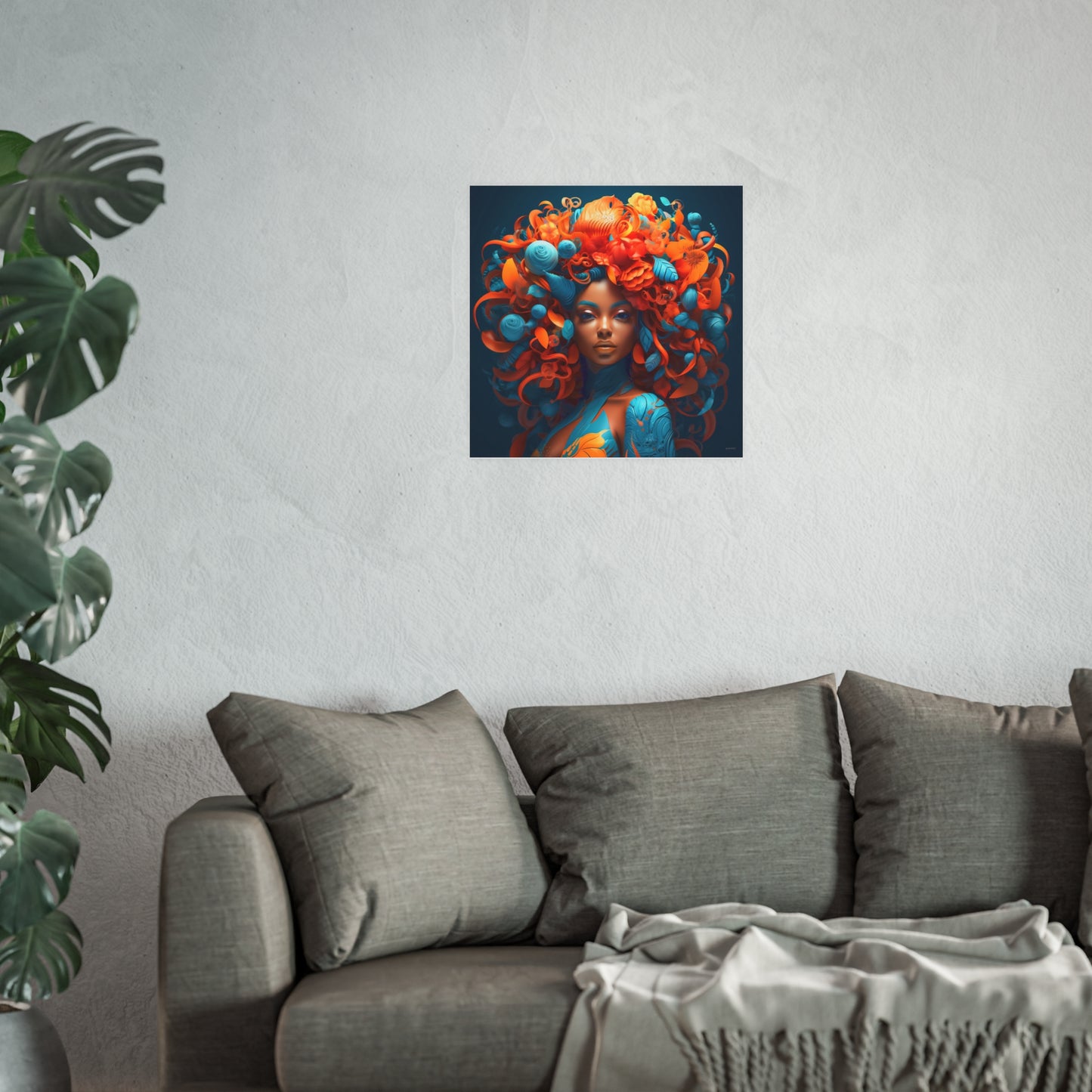 Vibrant Portrait Poster(Square) - Satin Wall Art Prints
