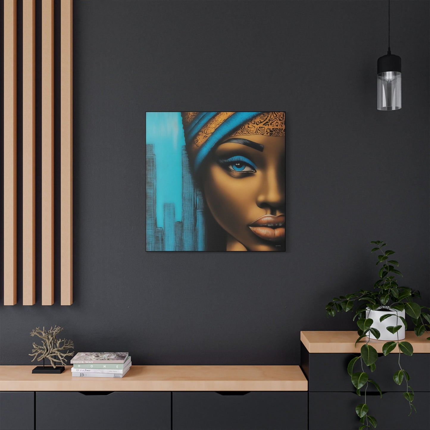 ThurmanatorX Art | Azure Pulse of the City | Aphrochrysalis | Satin Canvas Art Print