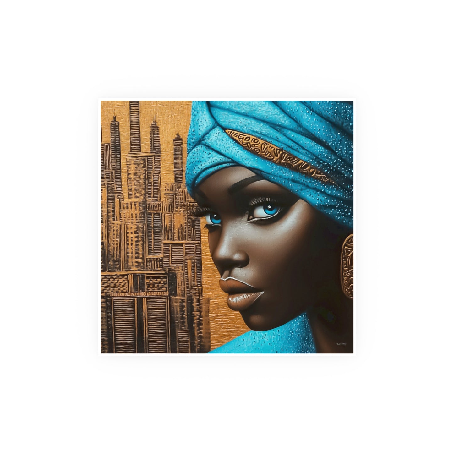 ThurmanatorX Art | Neon Dust & Indigo Flame | Aphrochrysalis | Satin Wall Art Print