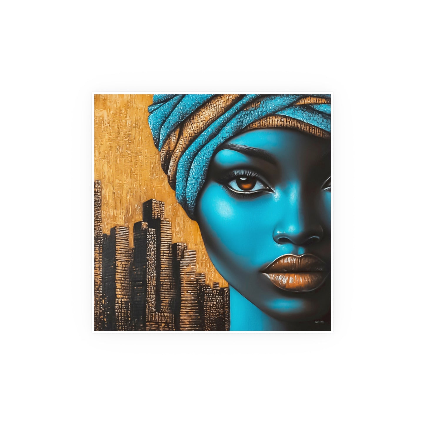 ThurmanatorX Art | Turban Queen 2099 | Aphrochrysalis | Satin Wall Art Print