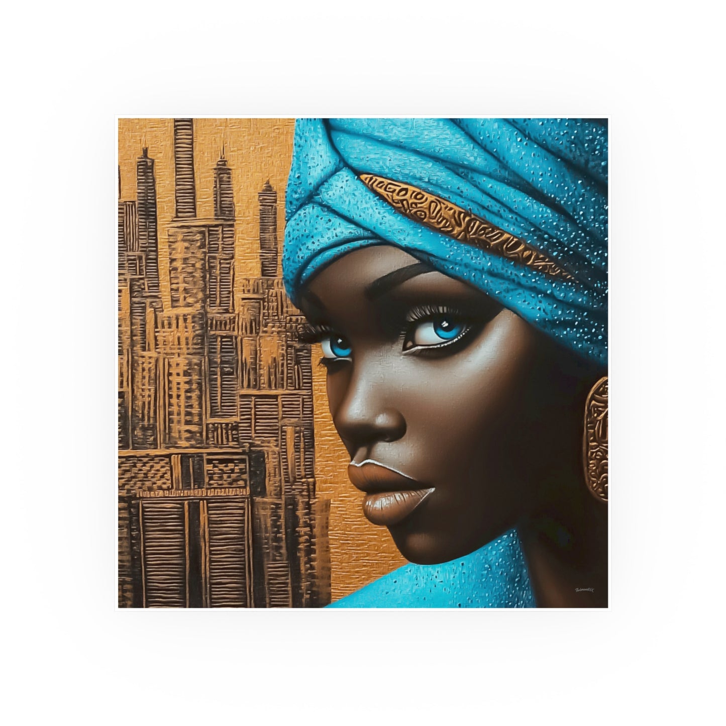 ThurmanatorX Art | Neon Dust & Indigo Flame | Aphrochrysalis | Satin Wall Art Print