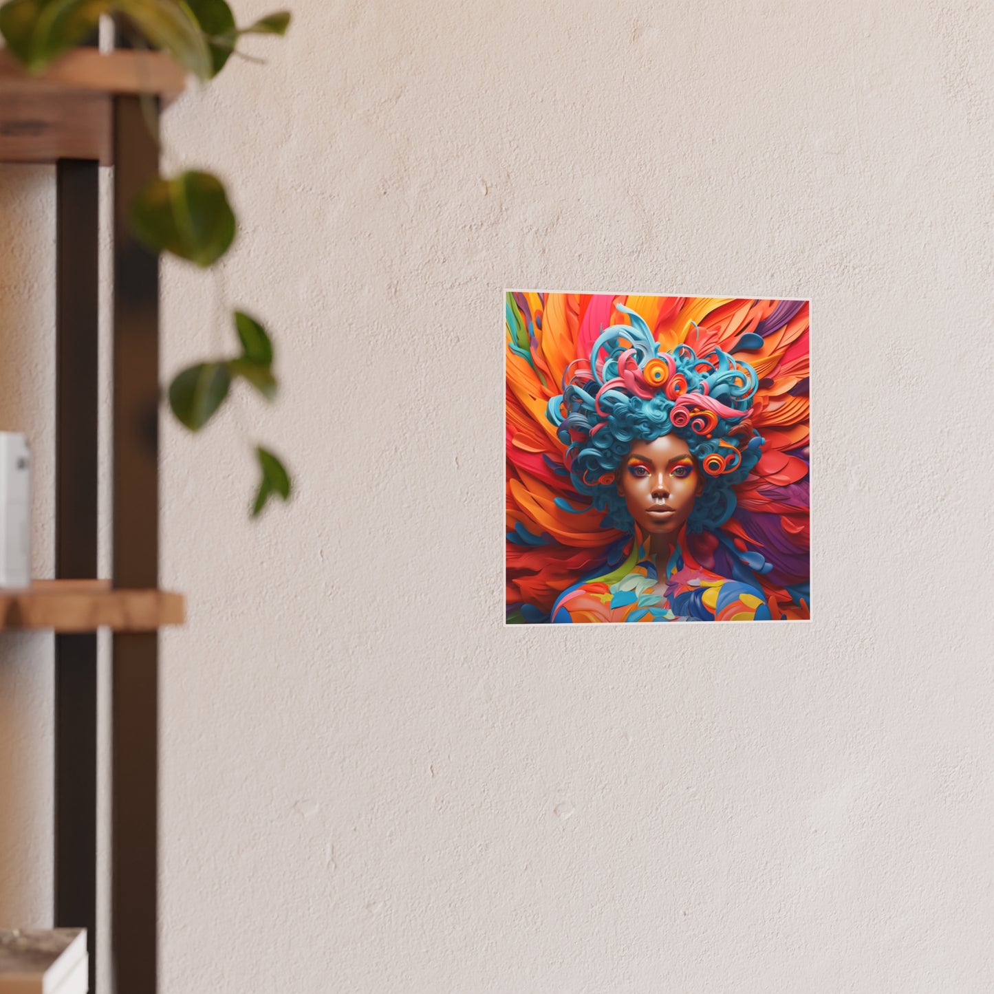 ThurmanatorX Art | Bloomstorm Deity | Aphrochrysalis | Satin Wall Art Print