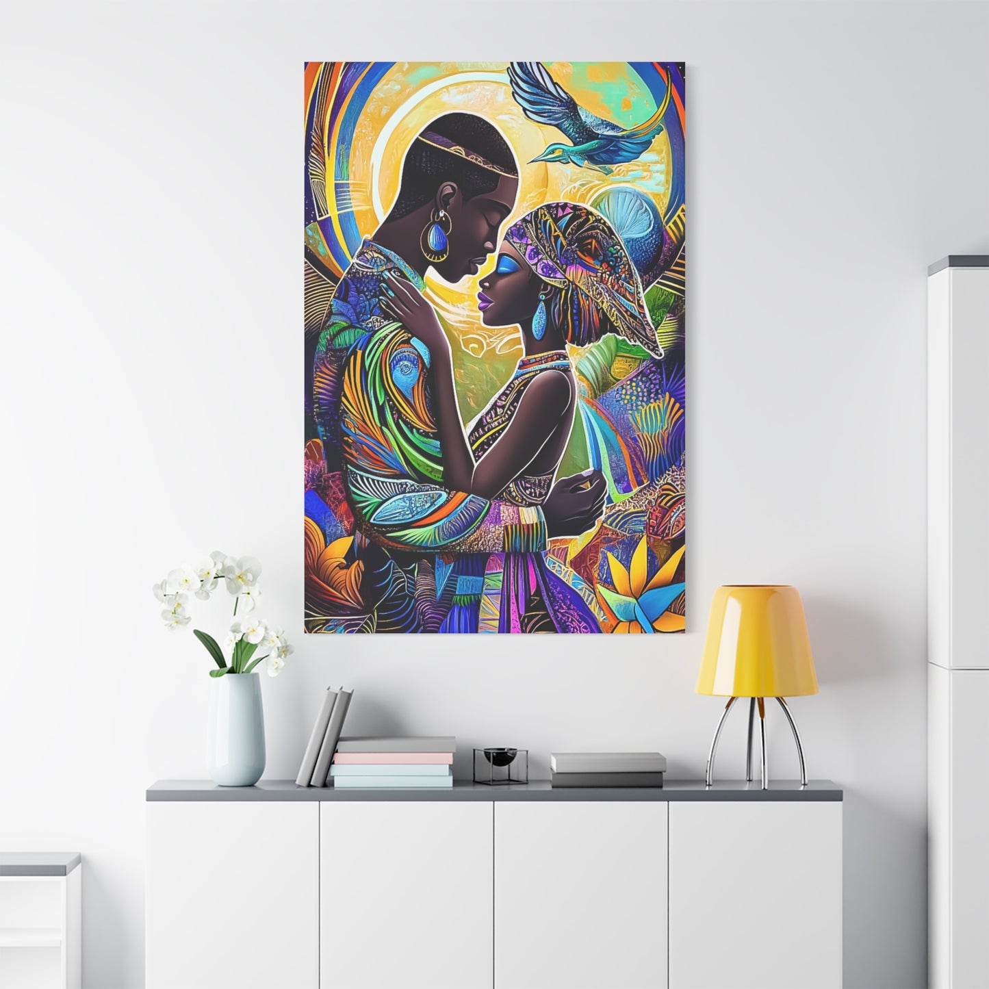 ThurmanatorX Art | Cosmic Roots, Golden Flow | Aphrochrysalis | Matte Canvas, Stretched, 1.25"