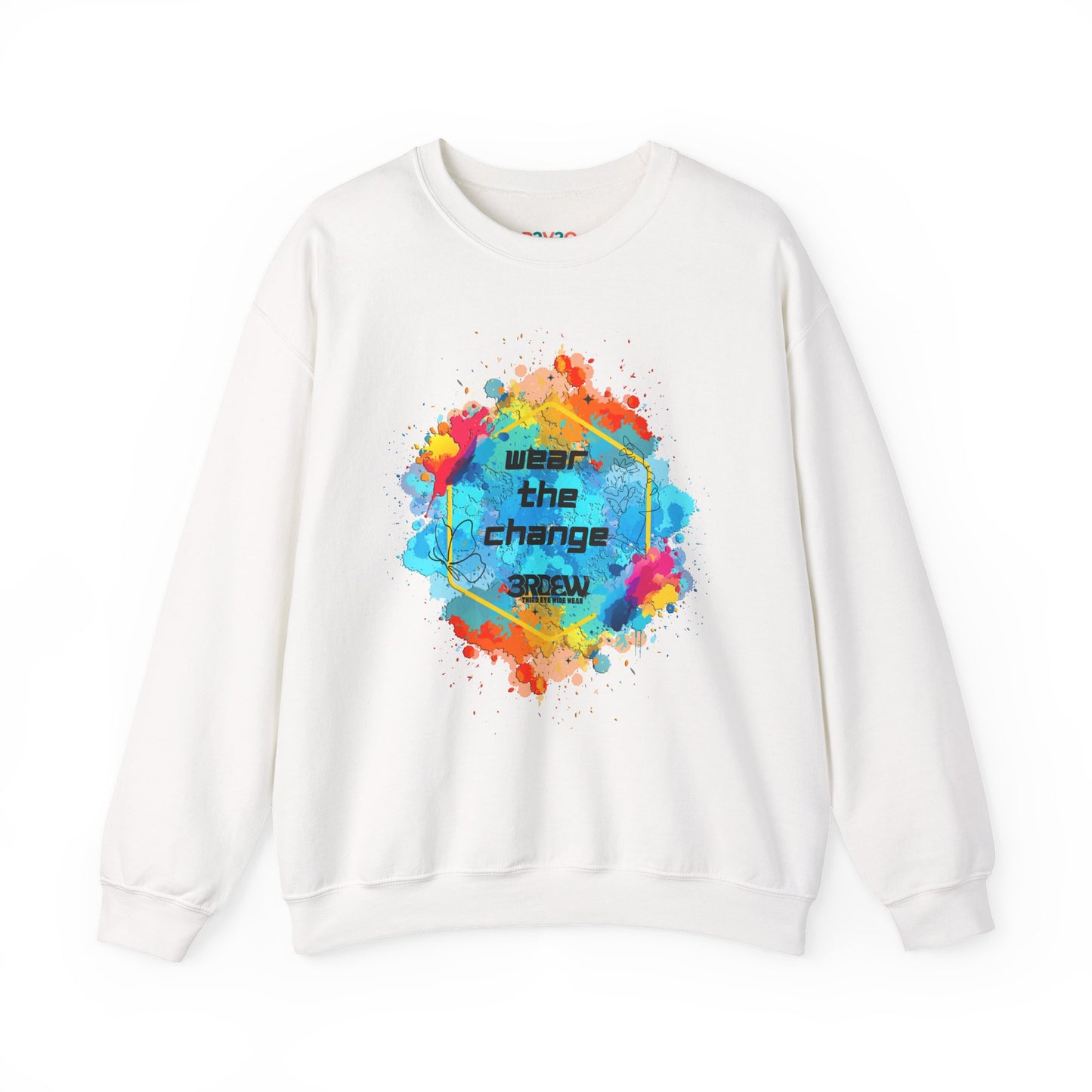 3RDEW² | Wear the Change | Third Eye Wide Wear | Unisex Heavy Blend Crewneck Sweatshirt