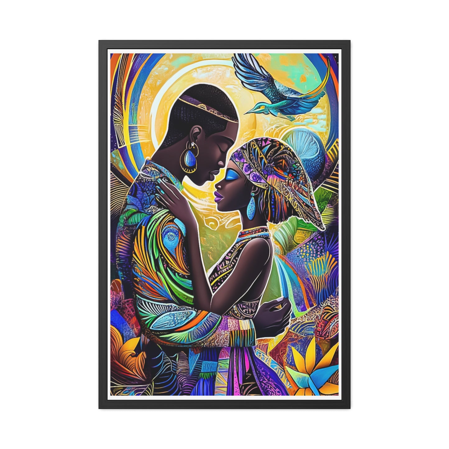 ThurmanatorX Art | Cosmic Roots, Golden Flow | Aphrochrysalis | Framed Poster Print