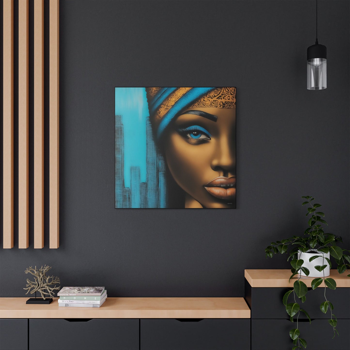 ThurmanatorX Art | Azure Pulse of the City | Aphrochrysalis | Satin Canvas Art Print
