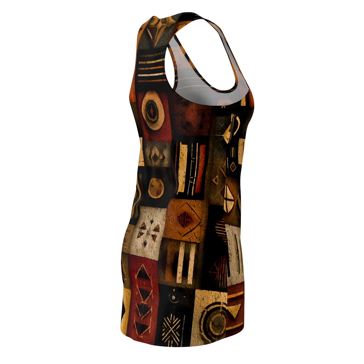 ThurmanatorX Art | Ankaraa AphroBoho Racerback Dress | Bohemian Summer Style • Artistic Casual Wear • Unique Gift for Women