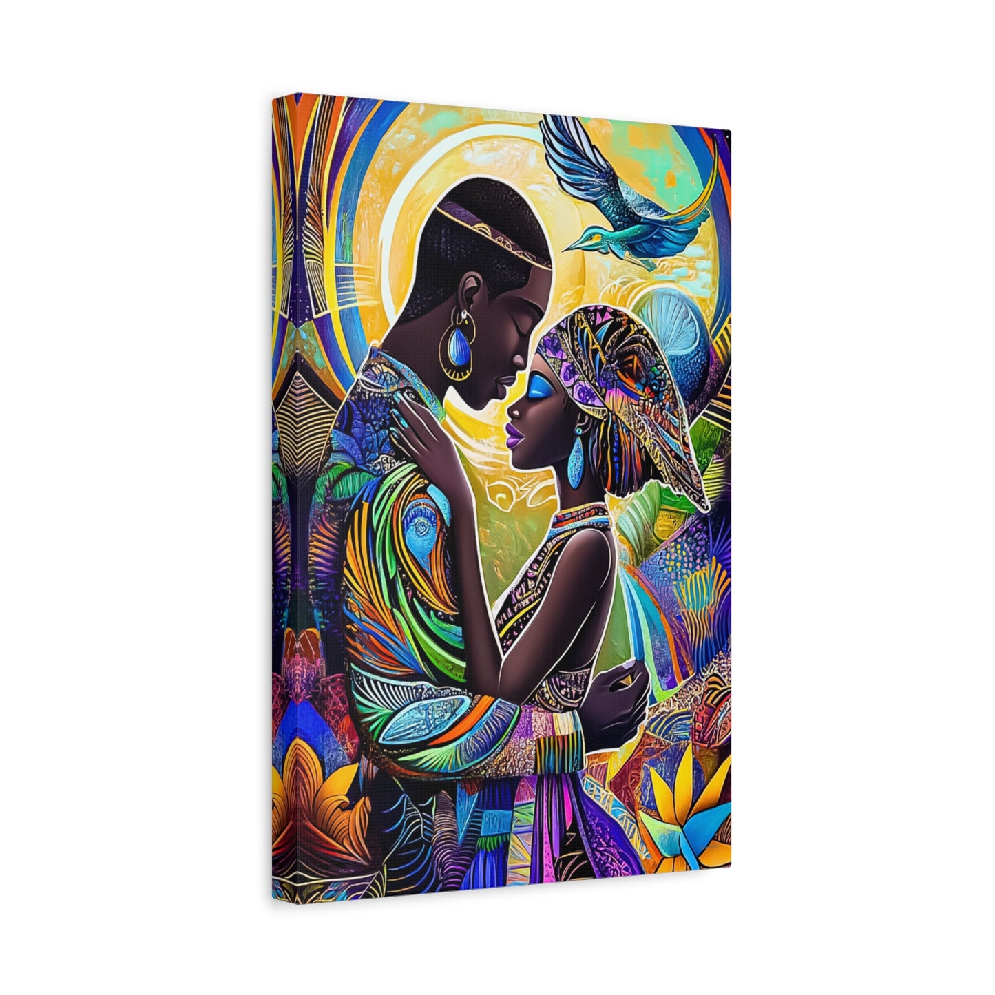 ThurmanatorX Art | Cosmic Roots, Golden Flow | Aphrochrysalis | Matte Canvas, Stretched, 1.25"