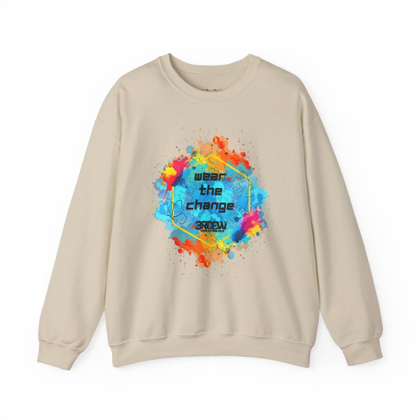 3RDEW² | Wear the Change | Third Eye Wide Wear | Unisex Heavy Blend Crewneck Sweatshirt