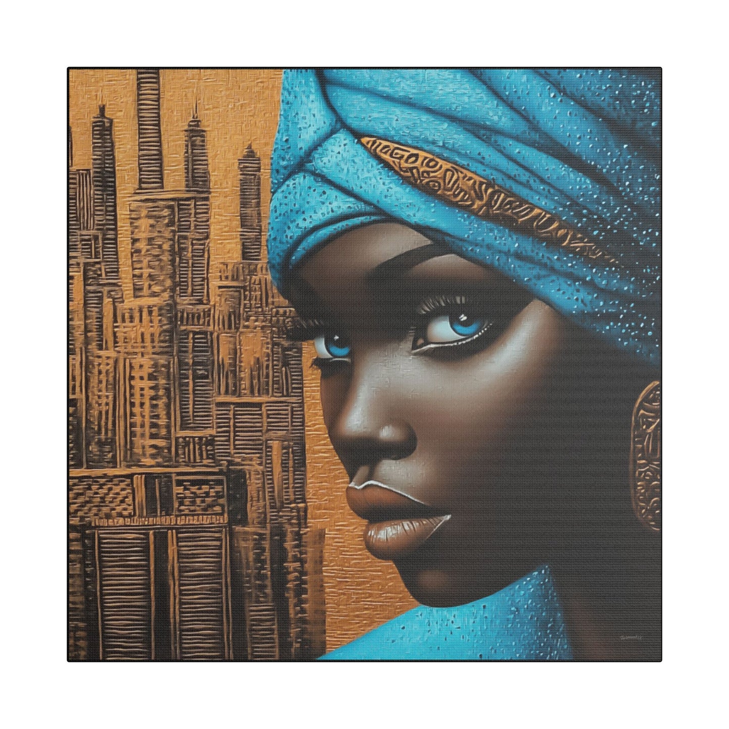 ThurmanatorX Art | Neon Dust & Indigo Flame | Aphrochrysalis | Satin Canvas Art Print