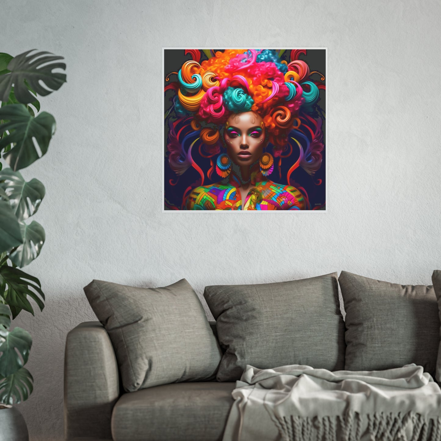 ThurmanatorX Art | Cosmic Crowned Reverie | Aphrochrysalis | Satin Wall Art Print