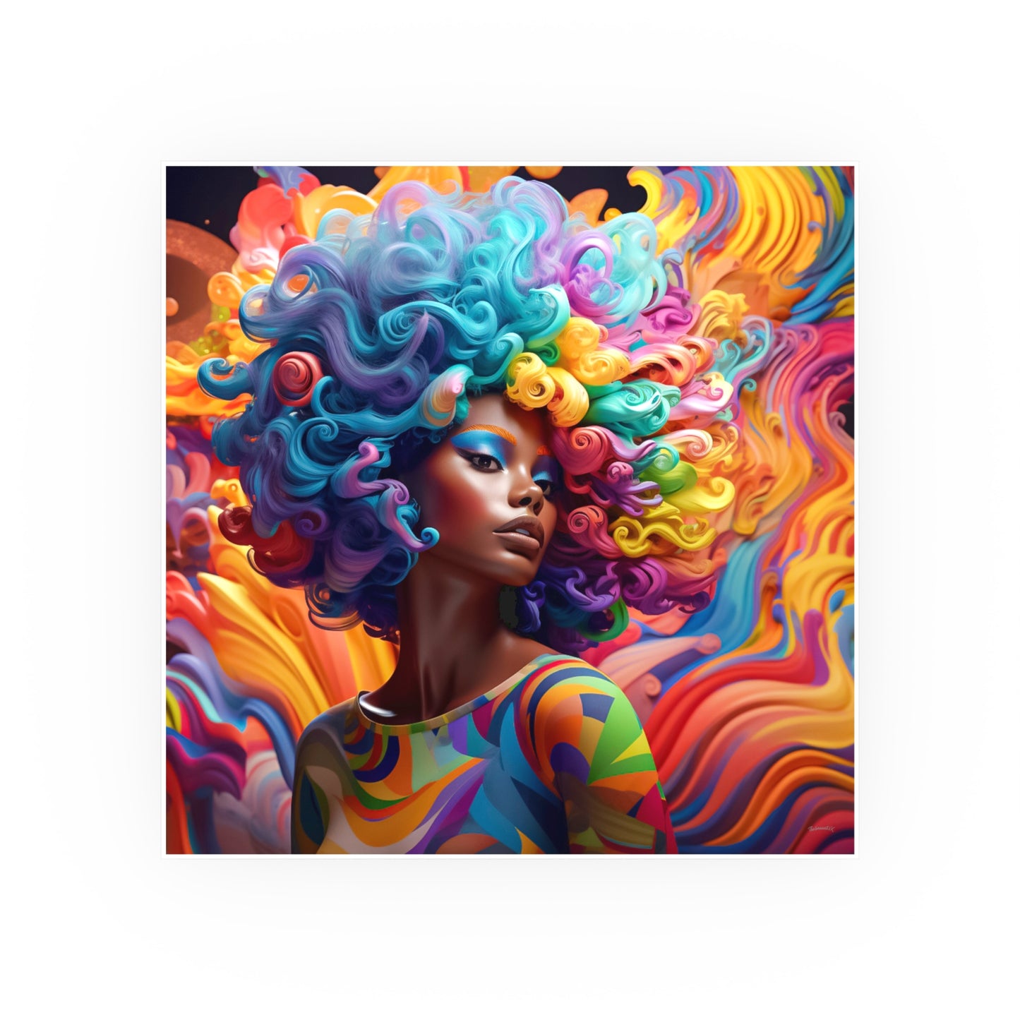 ThurmanatorX Art | Electric Moxie | Aphrochrysalis | Satin Wall Art Print