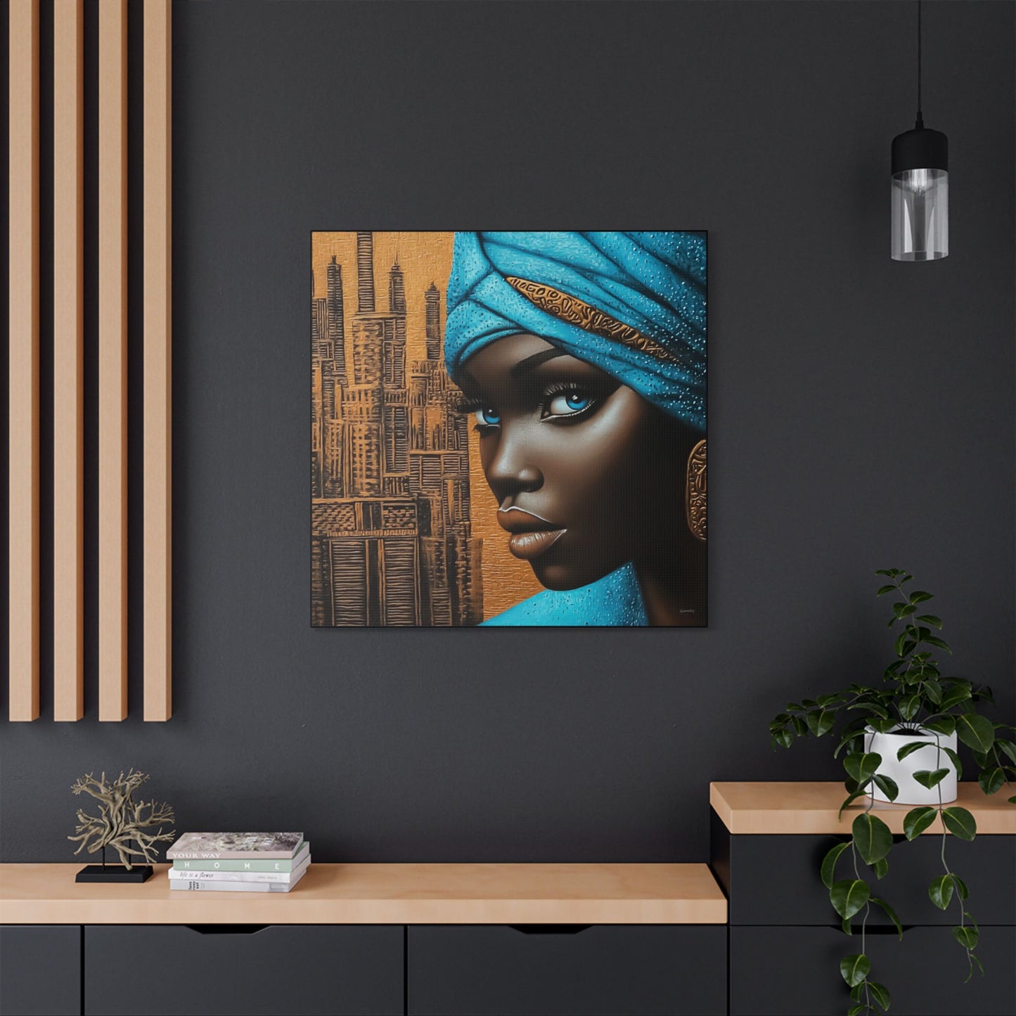 ThurmanatorX Art | Neon Dust & Indigo Flame | Aphrochrysalis | Satin Canvas Art Print