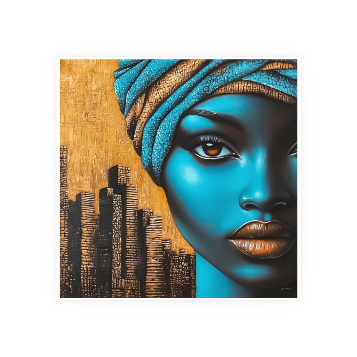 ThurmanatorX Art | Turban Queen 2099 | Aphrochrysalis | Satin Wall Art Print